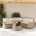vidaXL Salon de jardin avec coussins 2 Pièces beige résine tressée