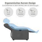 vidaXL Fauteuil inclinable Gris foncé Tissu