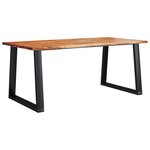 vidaXL Table à manger 180x90x75 cm bois d'acacia solide à bord vif