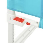 vidaXL Barrière de sécurité de lit d'enfant Bleu 180x25 cm Tissu