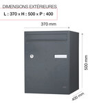 Boite à colis atout 1 porte gris anthracite