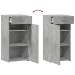 vidaXL Buffet gris béton 45x42 5x93 cm bois d'ingénierie