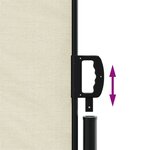 vidaXL Auvent latéral rétractable crème 180x600 cm