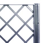vidaXL Jardinière avec treillis gris 160x40x140 cm PP