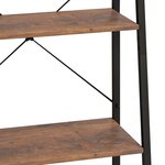 vidaXL Étagère sur pied 5 niveaux Marron foncé et noir 56x35x174 cm