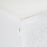 vidaXL Meuble TV Blanc 115x30x46 cm Bois massif de manguier