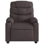 vidaXL Fauteuil inclinable Marron foncé Tissu
