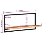vidaXL Étagères murales 2 Pièces 80x25x35 cm Bois d'acacia et acier