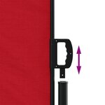 vidaXL Auvent latéral rétractable rouge 140x1200 cm