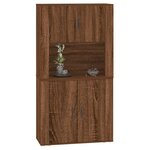 vidaXL Buffet haut Chêne marron Bois d'ingénierie