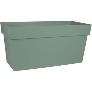 Muret 80 cm - Jardiniere à Roulettes - Volume 74 L- 79 x 35 x 39 cm - Vert laurier