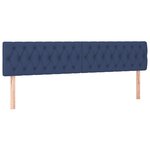 vidaXL Sommier à lattes de lit avec matelas bleu 120x190 cm tissu