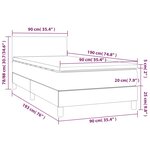 vidaXL Sommier à lattes de lit avec matelas Bleu 90x190 cm Tissu