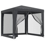 vidaXL Tente de fête 4 parois latérales en maille Anthracite 2.5x2.5 m