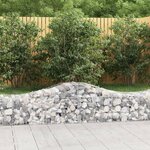 vidaXL Paniers à gabions arqués 11 Pièces 200x50x40/60 cm fer galvanisé