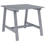 vidaXL Mobilier à dîner de jardin 3 Pièces Gris Bois d'acacia massif