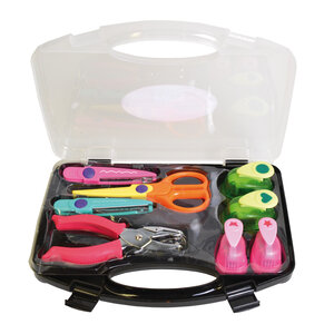 Kit : perforatrice et ciseaux cranteur 8 pièces