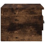 vidaXL Table de chevet murale chêne fumé 41 5x36x28 cm