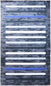 Tapis de salon à rayures 120 x 180 cm - Noir