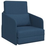 vidaXL Canapé-lit 2-en-1 Bleu 65x80x83 cm Tissu