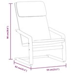 vidaXL Chaise de relaxation avec repose-pied Noir Tissu