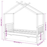 vidaXL Cadre de lit enfant avec tiroir bois de pin massif 80x160 cm
