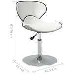 vidaXL Chaises à manger lot de 2 blanc similicuir