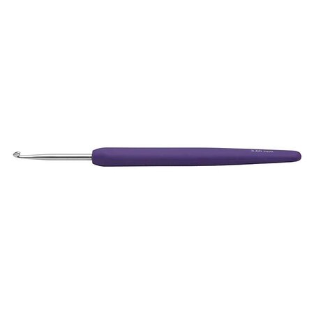 Aiguille à crochet ergonomique violet - 3 mm - La Poste