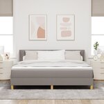 Lit à ressorts vidaXL avec matelas taupe 180x200 cm tissu