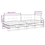 vidaXL Coussins de palette 5 Pièces gris tissu