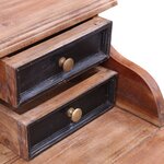 vidaXL Bureau d'écriture et tiroirs 90x50x101 cm bois massif d'acajou