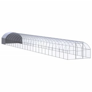 Vidaxl poulailler d'extérieur 3x24x2 m acier galvanisé