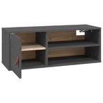 vidaXL Armoire murale Gris 80x30x30 cm Bois de pin massif