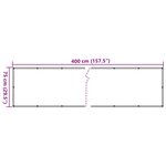 vidaXL Écran d'intimité de balcon aspect de plante vert 400x75 cm PVC