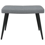 vidaXL Chaise de relaxation avec tabouret Gris clair Tissu