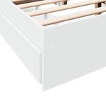 vidaXL Cadre de lit avec tiroirs blanc 140x190cm bois d'ingénierie