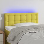 vidaXL Tête de lit à LED Vert 100x5x78/88 cm Tissu