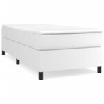 vidaXL Cadre de lit Blanc 90x190 cm Similicuir