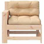 vidaXL Canapé de jardin accoudoir avec coussin bois massif de pin