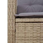 vidaXL Ensemble à manger de jardin coussins 5 Pièces mélange beige rotin