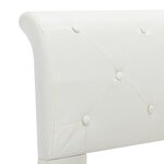 vidaXL Cadre de lit Blanc Similicuir 140 x 200 cm