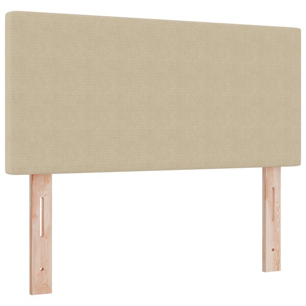 Tête de lit vidaXL Design simple Vert clair Gris 80 cm Tissu en velours côtelé