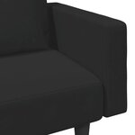 vidaXL Ensemble de canapés 2 Pièces avec coussins noir velours