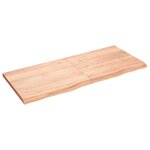 vidaXL Dessus de table marron clair bois chêne massif traité