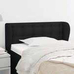 vidaXL Tête de lit avec oreilles Noir 103x23x78/88 cm Tissu