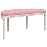 vidaXL Banc Rose 110 5x45x49 cm Velours