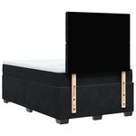 vidaXL Sommier à lattes de lit avec matelas noir 120x190 cm velours