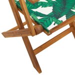 vidaXL Chaises de jardin pliantes lot de 6 vert tissu et bois massif