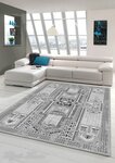 Tapis de salon EDFOU 200 x 300 cm - Gris