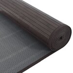 vidaXL Tapis rectangulaire marron foncé 80x400 cm bambou